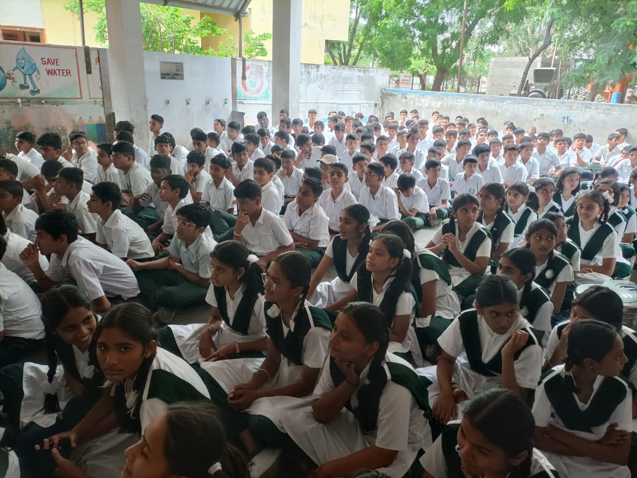 Students participating in an awareness and guidance programme